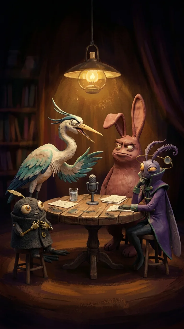 One evening at the table, tried as clay before paper won out.