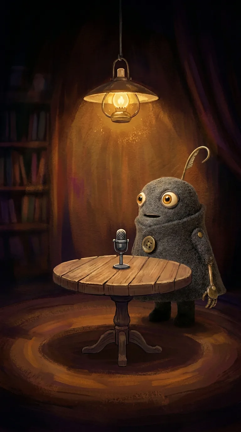 An early, stockier robot in clay, later dropped.