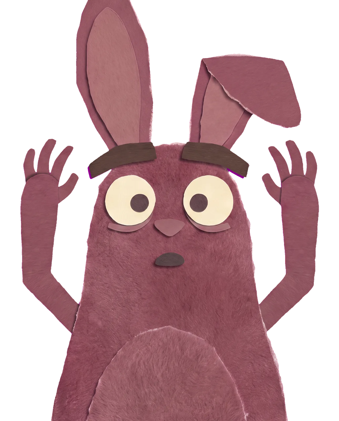 Cropped too close: the rabbit's hands and ears ran out of frame.